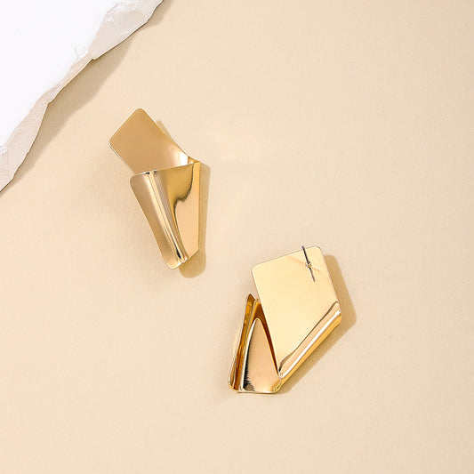 1 Pair Nordic Style Simple Style Solid Color Irregular Alloy Ear Studs