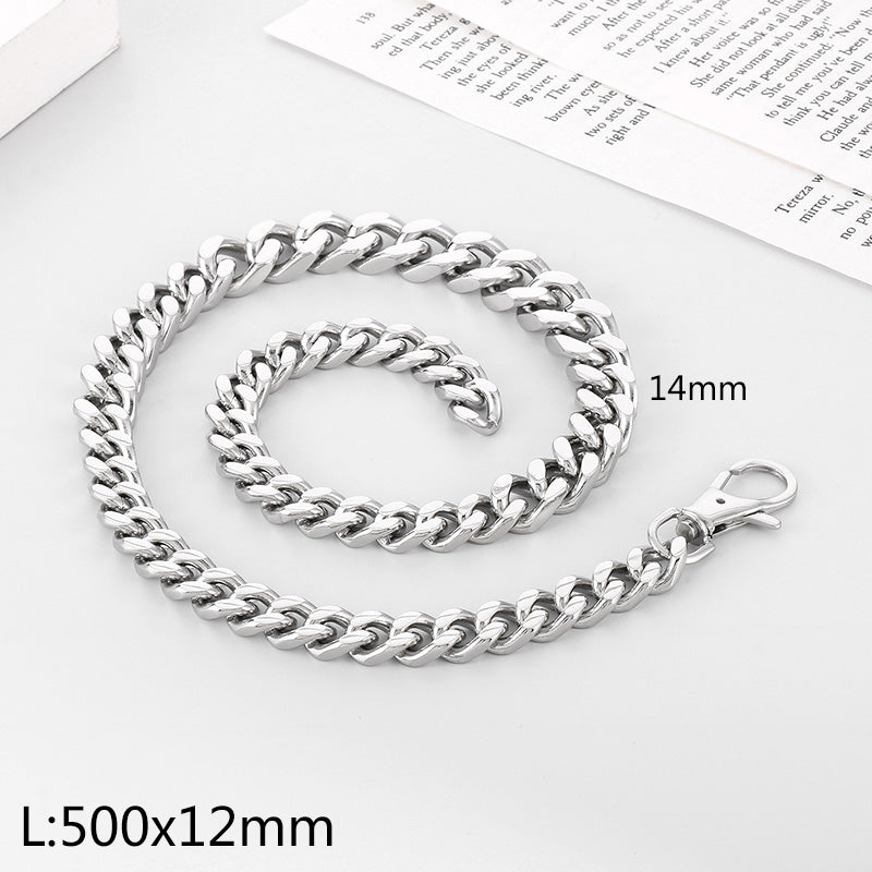 Stainless Steel Rock Punk Solid Color Bracelets Necklace