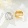 Stainless Steel Casual Roman Style Solid Color Open Rings