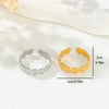 Stainless Steel Casual Roman Style Solid Color Open Rings