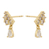 1 Pair Casual Elegant Simple Style Water Droplets Plating Inlay Copper Zircon 18K Gold Plated Ear Studs