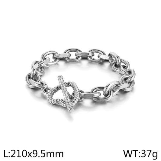Stainless Steel Simple Style Heart Shape Bracelets