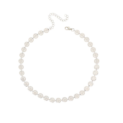 Geometric Sequins Smiley Face Necklace Bracelet Wholesale Nihaojewelry