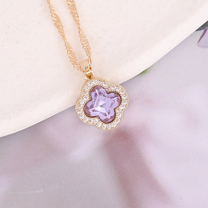 Fashion Flower Alloy Plating Women's Necklace
