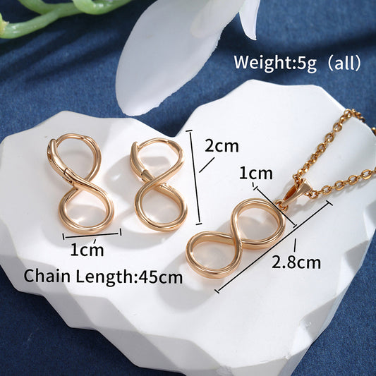 XUPING Simple Style Commute Heart Shape Alloy Copper Alloy Hollow Out Inlay Artificial Gemstones 18K Gold Plated Women's Jewelry Set