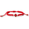 Sweet Four Leaf Clover Alloy Drawstring Knitting Crystal Women's Bracelets