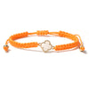 Sweet Four Leaf Clover Alloy Drawstring Knitting Crystal Women's Bracelets