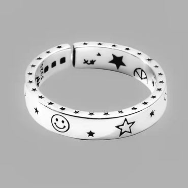 Fashion Smiley Face Alloy Plating Unisex Rings