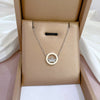 Simple Style Geometric Gourd Stainless Steel Plating Rhinestones Pendant Necklace