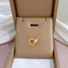 Simple Style Geometric Gourd Stainless Steel Plating Rhinestones Pendant Necklace