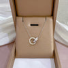 Simple Style Geometric Gourd Stainless Steel Plating Rhinestones Pendant Necklace