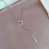 Simple Style Geometric Gourd Stainless Steel Plating Rhinestones Pendant Necklace