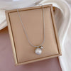 Simple Style Geometric Gourd Stainless Steel Plating Rhinestones Pendant Necklace