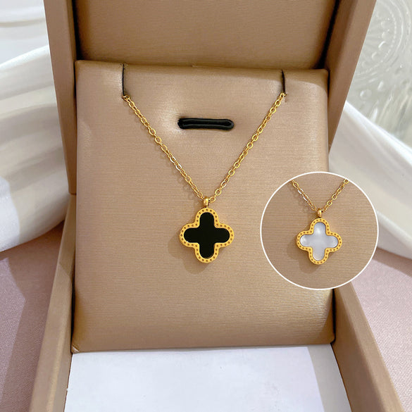 Simple Style Geometric Gourd Stainless Steel Plating Rhinestones Pendant Necklace