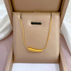Simple Style Geometric Gourd Stainless Steel Plating Rhinestones Pendant Necklace