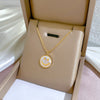 Simple Style Geometric Gourd Stainless Steel Plating Rhinestones Pendant Necklace