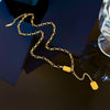 Simple Style Geometric Gourd Stainless Steel Plating Rhinestones Pendant Necklace