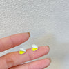 1 Pair Simple Style Commute Heart Shape Crown Bow Knot Enamel Alloy Ear Studs