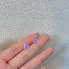 1 Pair Simple Style Commute Heart Shape Crown Bow Knot Enamel Alloy Ear Studs