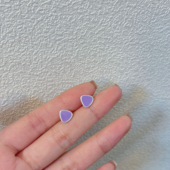 1 Pair Simple Style Commute Heart Shape Crown Bow Knot Enamel Alloy Ear Studs