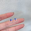 1 Pair Simple Style Commute Heart Shape Crown Bow Knot Enamel Alloy Ear Studs