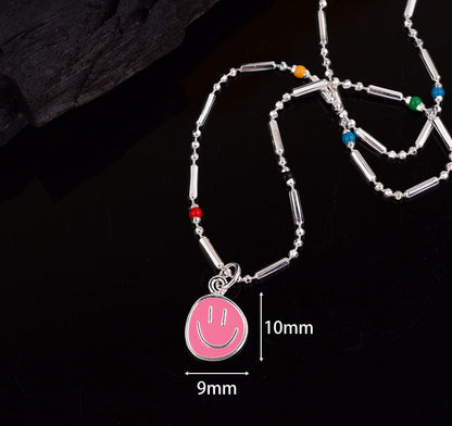 Simple Style Smiley Face Copper Pendant Necklace