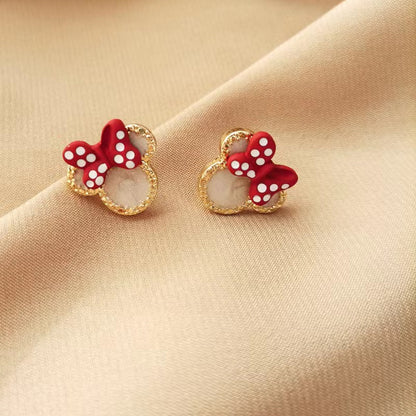 1 Pair Simple Style Bow Knot Plating Alloy Gold Plated Ear Studs