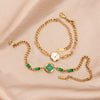 Modern Style Four Leaf Clover Stainless Steel Bracelets