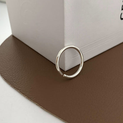 Simple Style Smiley Face Solid Color Copper Plating Open Rings