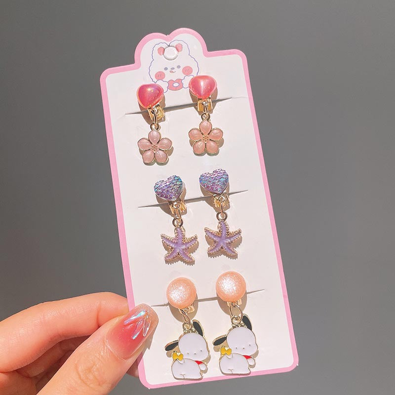 Cute Flower Bow Knot Fish Tail Alloy Plastic Wholesale Drop Earrings