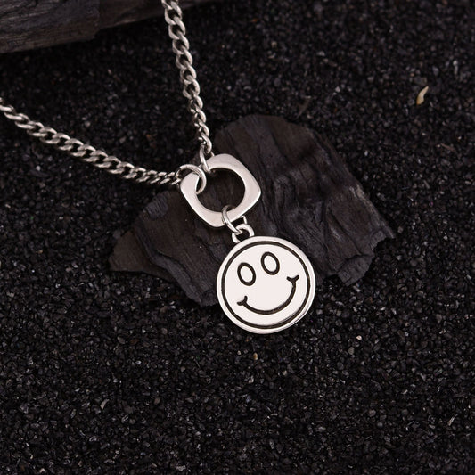 Classic Style Smiley Face Copper Pendant Necklace