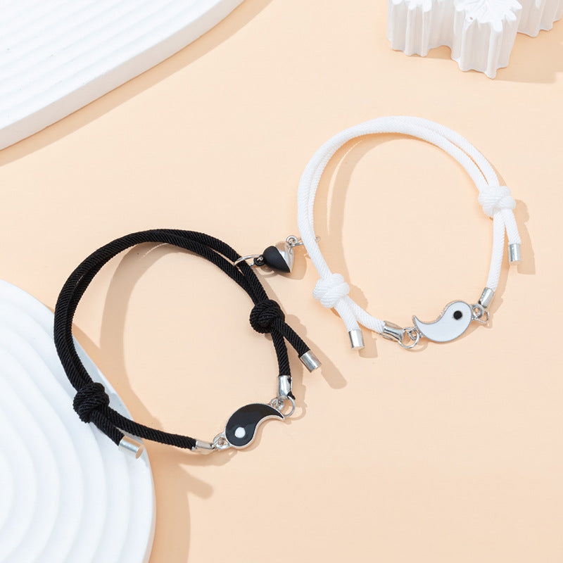 Elegant Streetwear Geometric Alloy Unisex Drawstring Bracelets