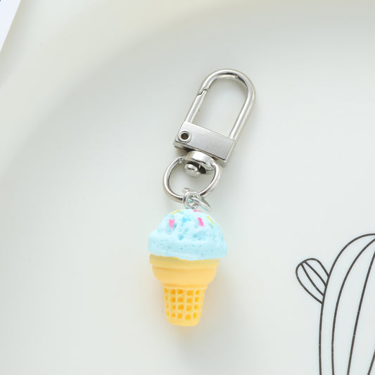 Cute Sweet Ice Cream Alloy Bag Pendant Keychain