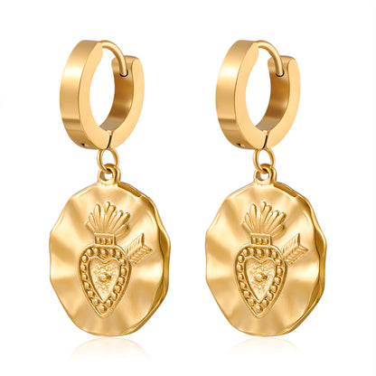 1 Pair Basic Modern Style Classic Style Carrot Plating 316 Stainless Steel  18K Gold Plated Drop Earrings
