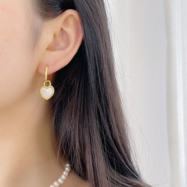 Retro Heart Shape Alloy Women's Drop Earrings 1 Pair