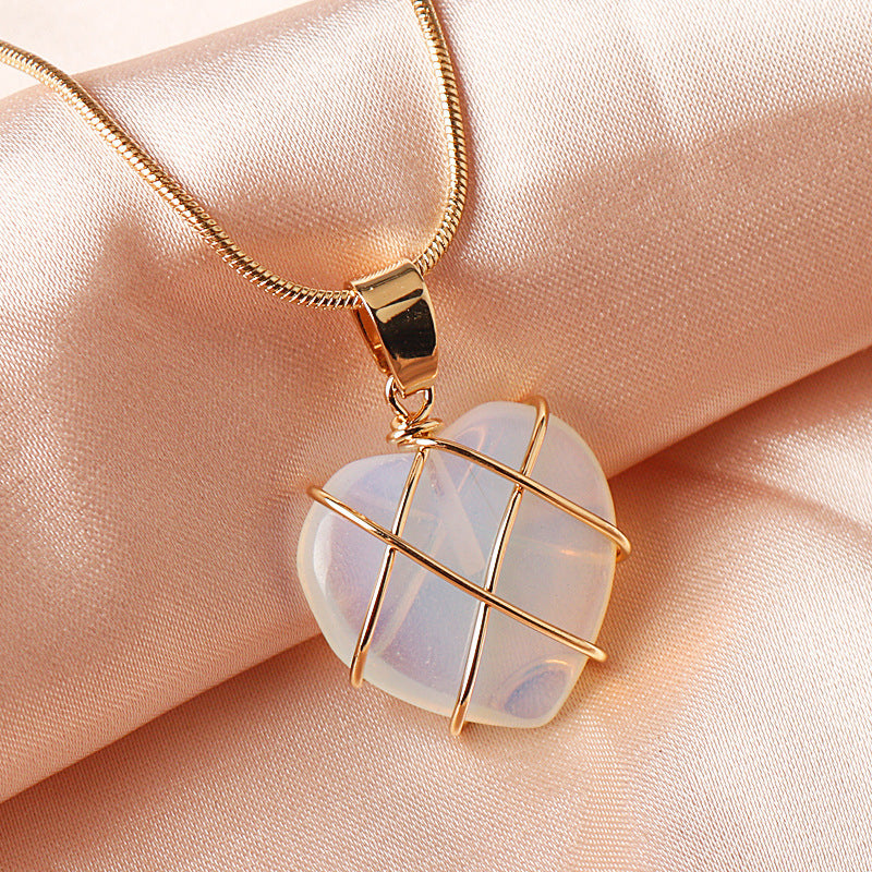 Fashion Heart Shape Crystal Women's Pendant Necklace 1 Piece