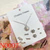 Simple Style Heart Shape Bow Knot Snowflake Alloy Plating Inlay Rhinestones Women's Ear Studs 1 Set