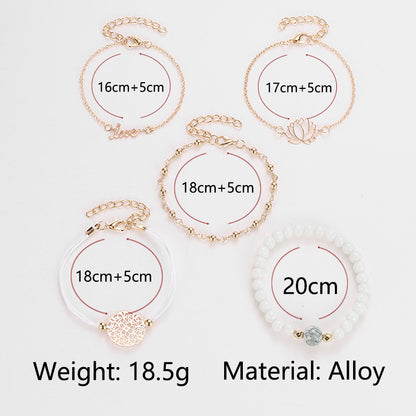 Retro Vacation Devil's Eye Smiley Face Flower Imitation Pearl Soft Clay Copper Beaded Plating Gold Plated Silver Plated Women's Bracelets