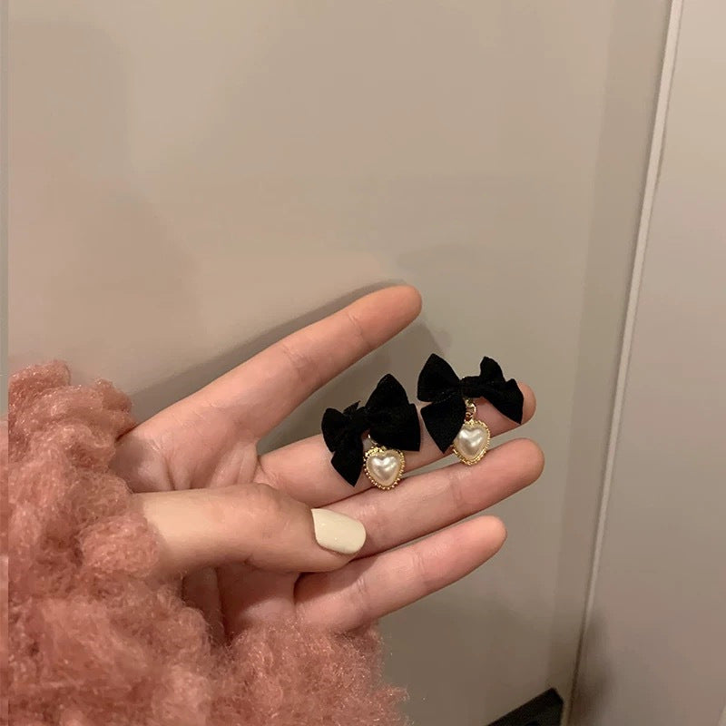 Sweet Flower Alloy Flocking Plating Inlay Artificial Gemstones Women's Ear Studs