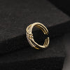 Japanese And Korean Stylish Opening Ring Personalized Ins Style Diamond Simple And Adjustable Ring Vintage Ring Niche Little Finger Ring