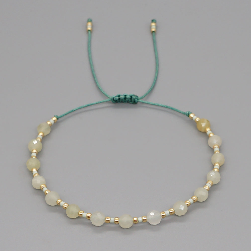Elegant Simple Style Classic Style Geometric Glass Stone Rope Wholesale Bracelets