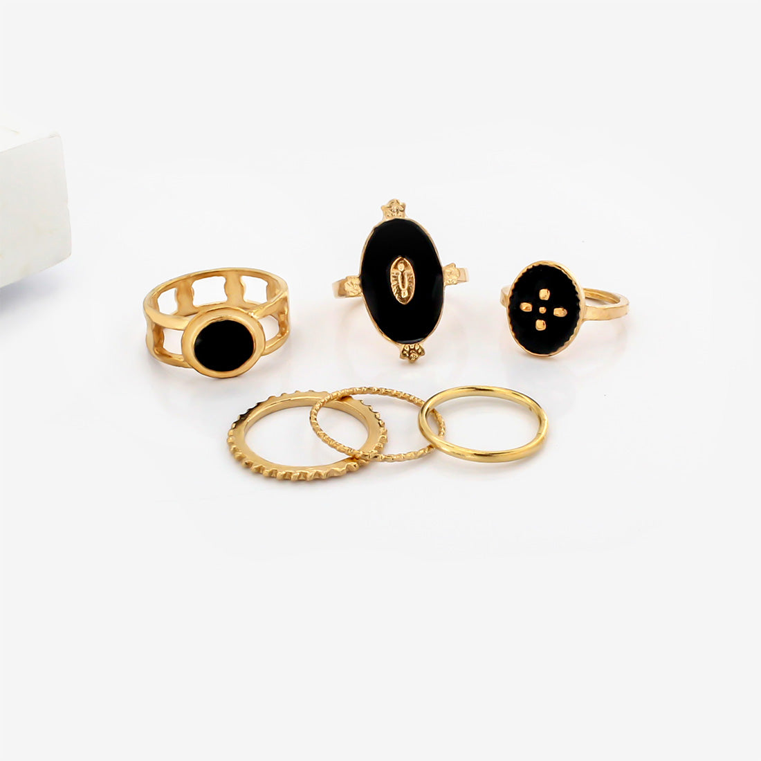 Ig Style Simple Style Geometric Alloy Plating Inlay Rhinestones Women's Rings