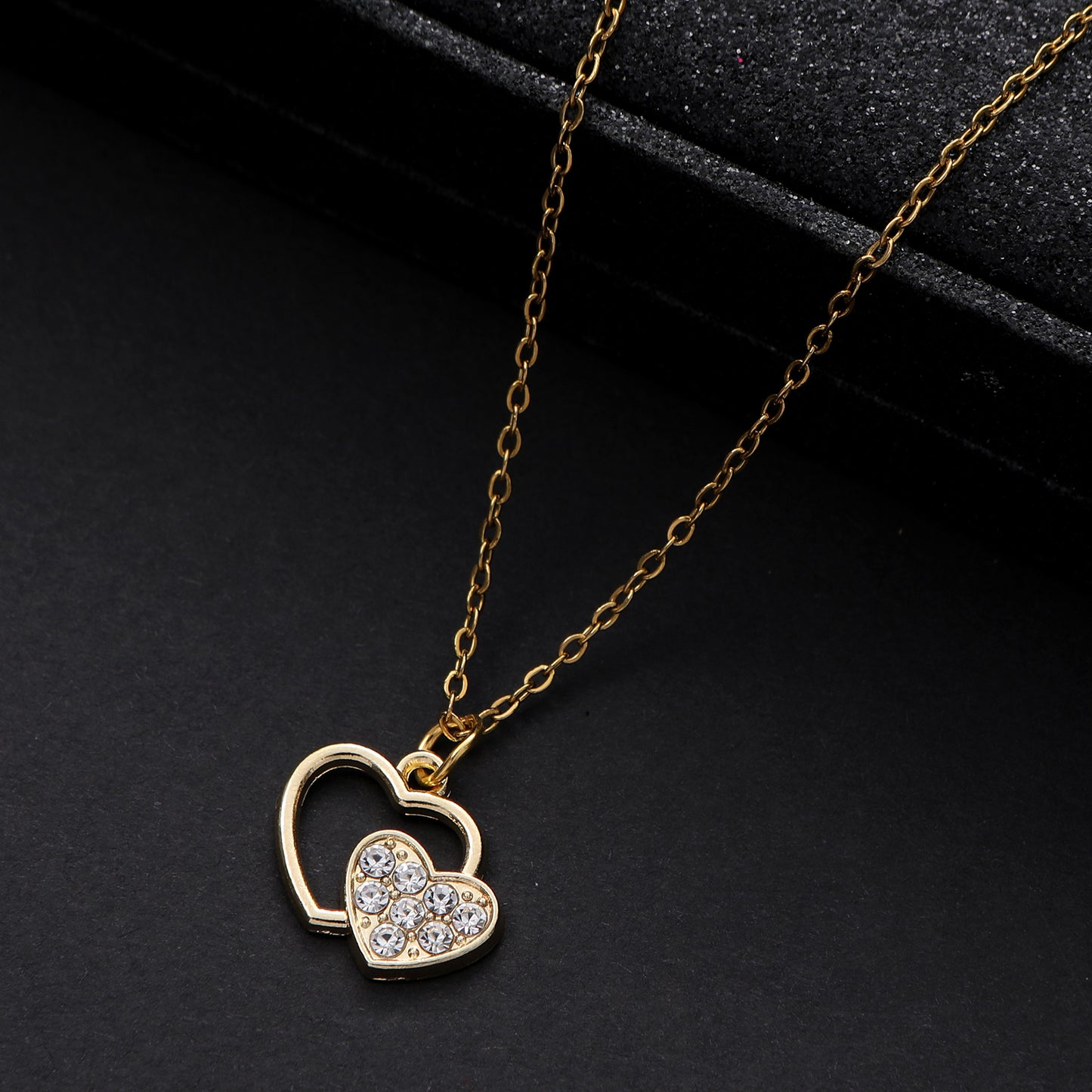 Simple Style Classic Style Bear Heart Shape Zinc Alloy Inlay Zircon Women's Pendant Necklace