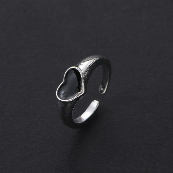 Wholesale Jewelry Cute Shiny Letter Alloy Asymmetrical Open Rings