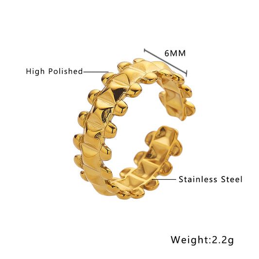 316 Stainless Steel  IG Style Simple Style Solid Color Rings Bracelets
