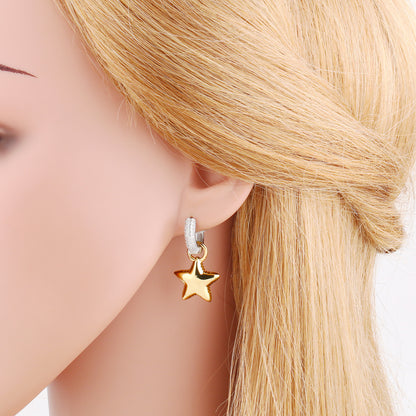 1 Pair Modern Style Simple Style Classic Style Heart Shape Inlay Copper Zircon Drop Earrings