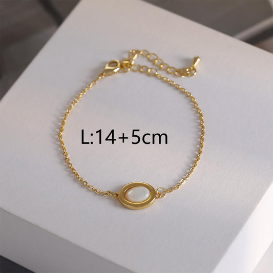 Copper Lady Modern Style Commute Plating Inlay Shell Artificial Pearls Bracelets