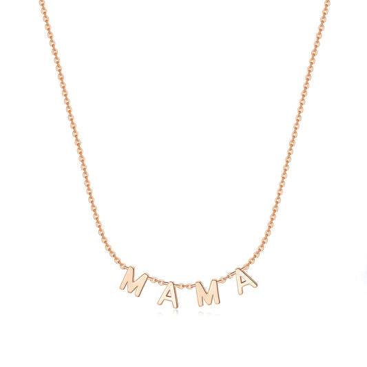 Copper MAMA Simple Style Letter Necklace