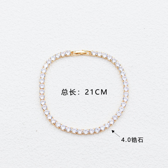 Sweet Flower Butterfly Copper Plating Inlay Zircon Bracelets