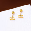 1 Pair Simple Style Heart Shape Plating Titanium Steel Ear Studs